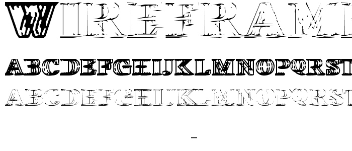 Wireframe Davenport font